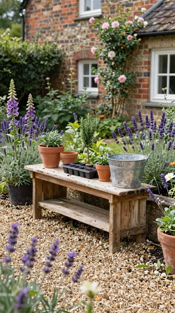 sturdy foldable potting bench