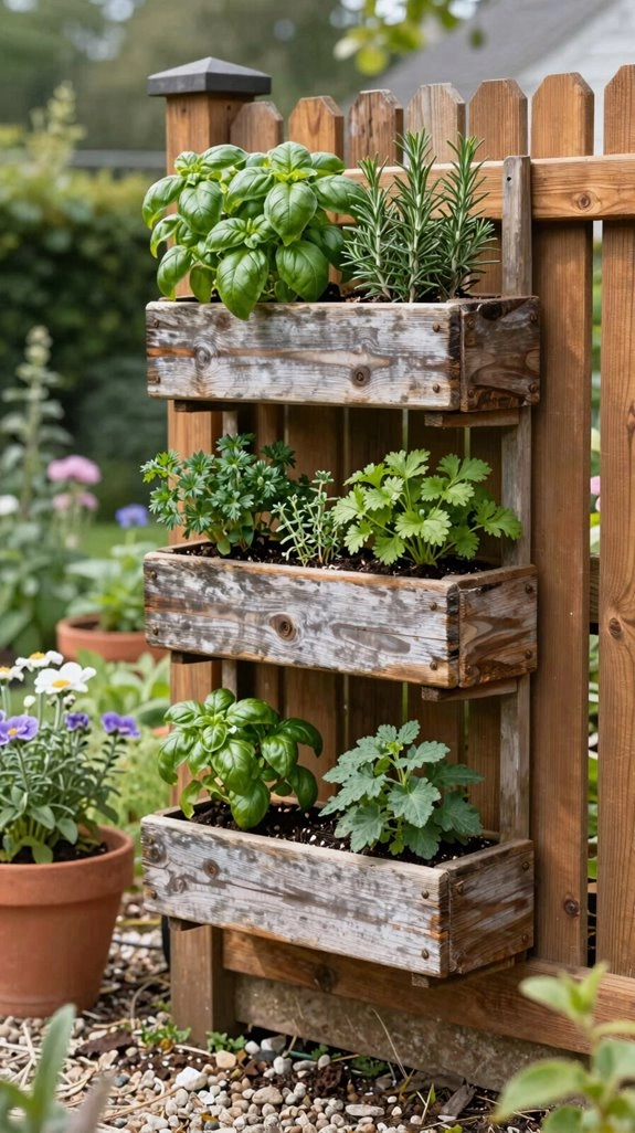 vertical herbs for patio charm