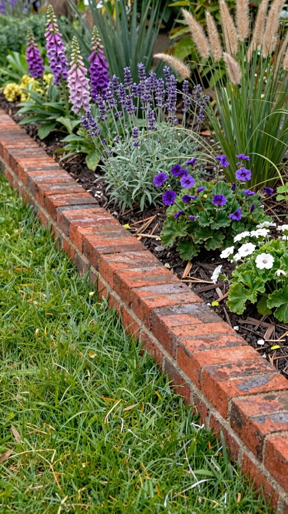 weathered brick border edging