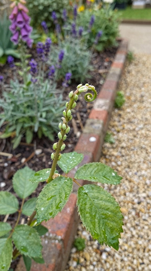 wingless aphids on leaf tips